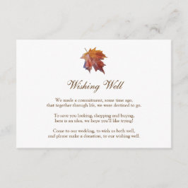 Hochzeit im Herbst will gut, Wasserfarbenleaf Begleitkarte