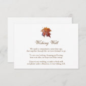 Hochzeit im Herbst will gut, Wasserfarbenleaf Begleitkarte (Vorne/Hinten)