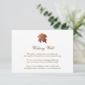 Hochzeit im Herbst will gut, Wasserfarbenleaf Begleitkarte (Stehend Vorderseite)