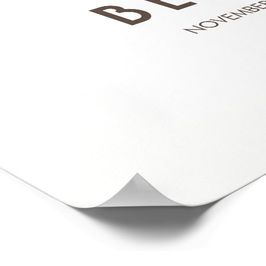 Hochzeit im Herbst Willkommenszeichen für Aquarell Poster (Ecke)