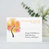 Hochzeit im Herbst Wirbel Tree Wedding RSVP (Stehend Vorderseite)