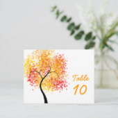 Hochzeit im Herbst Wirble Tree Tischnummer (Stehend Vorderseite)