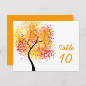 Hochzeit im Herbst Wirble Tree Tischnummer (Vorne/Hinten)