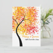 Hochzeit im Herbst Wirbler Baum "Save the Date" Save The Date (Stehend Vorderseite)