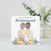 Hochzeit im Herbst wirst du meine Brautjungfrau se Einladung (Stehend Vorderseite)