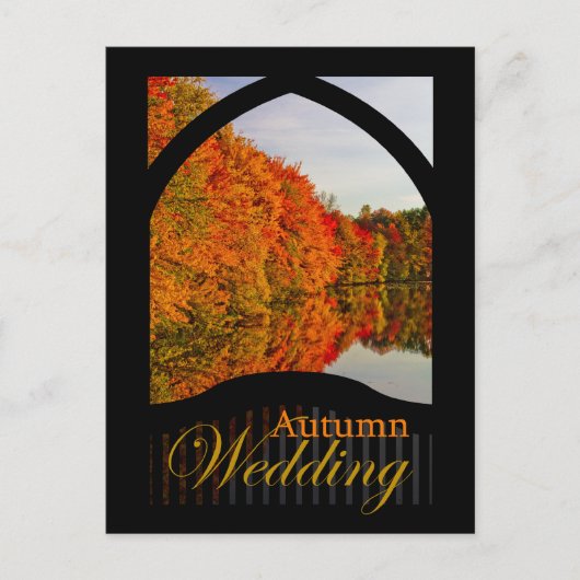 Hochzeit im Herbst zur Herbsthochzeit Postkarte (Vorderseite)