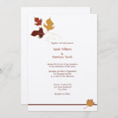 Hochzeit im Herbsts-Einladungen Einladung (Vorne/Hinten)