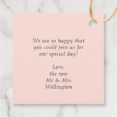 Hochzeit im hübschen Blumengarten Geschenkanhänger (Rückseite)