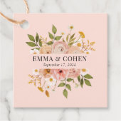 Hochzeit im hübschen Blumengarten Geschenkanhänger (Vorderseite)