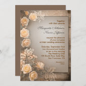 Hochzeit im Jahrgang viktorianische Rose Einladung (Vorne/Hinten)