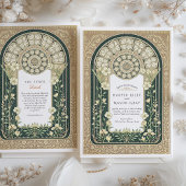 Hochzeit im Jugendstil Einladung