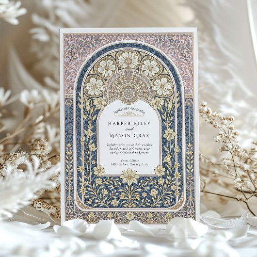 Hochzeit im Jugendstil Einladung