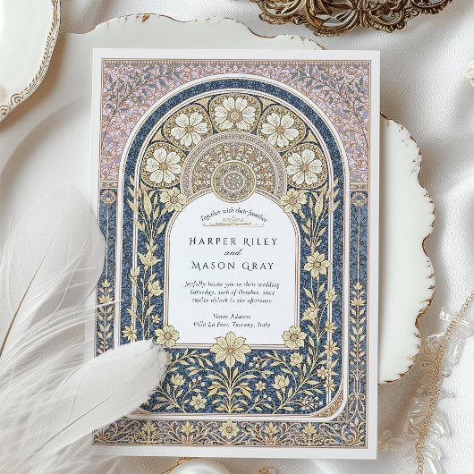 Hochzeit im Jugendstil Einladung