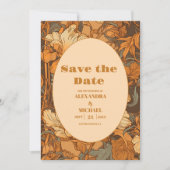 Hochzeit im Jugendstil in Gold Save The Date (Vorderseite)
