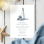Hochzeit im Leuchtturm am Meer Einladung<br><div class="desc">Nautical Lighthouse Ocean Seaside Einladung</div>