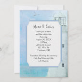 Hochzeit im Leuchtturm des Weißen Ozeans Einladung (Vorderseite)