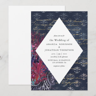 Hochzeit im maritimen Vintage-Stil Einladung
