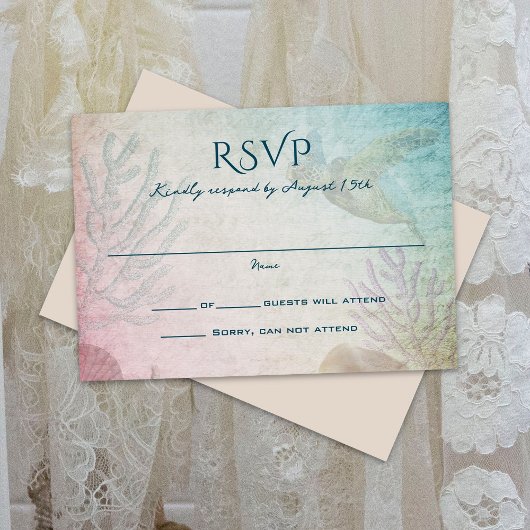 Hochzeit im Meer RSVP Karte