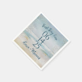 Hochzeit im Meer Serviette (Ecke)