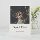 Hochzeit im Minimalistischen Foto Einladung (Stehend Vorderseite)