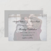 Hochzeit im modernen Foto Einladung (Vorne/Hinten)