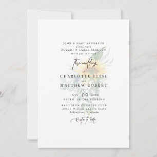 Hochzeit im modernen Stil mit Light Sage und gedäm Einladung