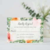 Hochzeit im Paradies der tropischen UAWG RSVP Karte (Stehend Vorderseite)