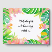 Hochzeit im Paradies Gästebuch (Rückseite)