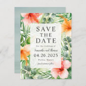 Hochzeit im Paradies Save the Date (Vorne/Hinten)