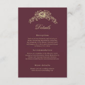 Hochzeit im Regency-Stil - Elegante Erbstücke als Begleitkarte (Vorderseite)