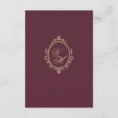 Hochzeit im Regency-Stil - Elegante Erbstücke als  Begleitkarte (Rückseite)