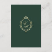 Hochzeit im Regency-Stil Elegante Erbstücke als De Begleitkarte (Rückseite)