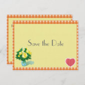 Hochzeit im Save the Date Landhausstil Ankündigungspostkarte (Vorne/Hinten)