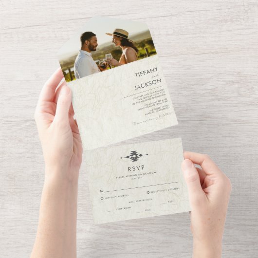 Hochzeit im Südwesten des Fotos All In One Einladung (Abreißen)