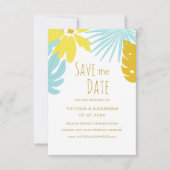 Hochzeit im tropischen Botanischen Grün Einladung (Vorderseite)