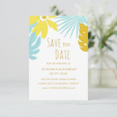 Hochzeit im tropischen Botanischen Grün Einladung (Stehend Vorderseite)