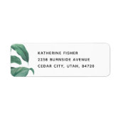 Hochzeit im tropischen Grün. Botanisch grüne Blätt (Vorne)