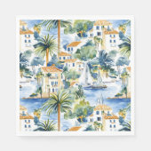 Hochzeit im tropischen Mittelmeer Serviette (Vorderseite)