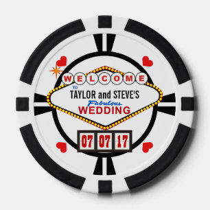 Hochzeit im Vegas Casino Gefallen Poker Chips