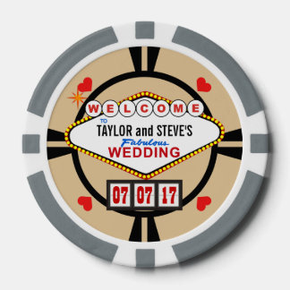 Hochzeit im Vegas Casino Gefallen Poker Chips