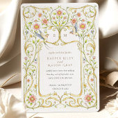 Hochzeit im Viktorianischen Garten mit Blumen und  Einladung