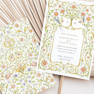 Hochzeit im Viktorianischen Garten mit Blumen und  Einladung