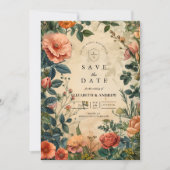 Hochzeit im Vintage-Rosengarten Save The Date (Vorderseite)