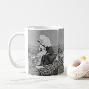 Hochzeit im Vintage-Stil, Frischvermählte am Stran Kaffeetasse