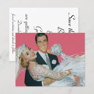 Hochzeit im Vintage-Stil, Glück den Frischvermählt Save The Date