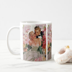 Hochzeit im Vintage-Stil, Retro-Braut und Bräutiga Kaffeetasse