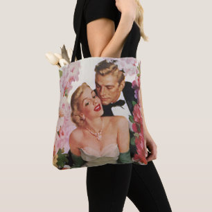 Hochzeit im Vintage-Stil, Retro-Braut und Bräutiga Tasche