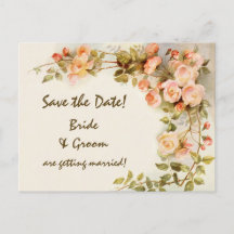 Hochzeit im Vintage-Stil, rosa Rosenblüten, Save-t