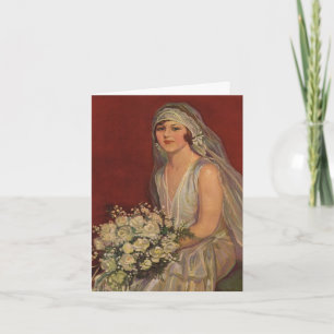 Hochzeit im Vintage-Stil, viktorianische Braut Bra Dankeskarte