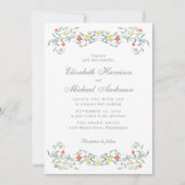 Hochzeit im Vintagen Garten Einladung (Vorderseite)